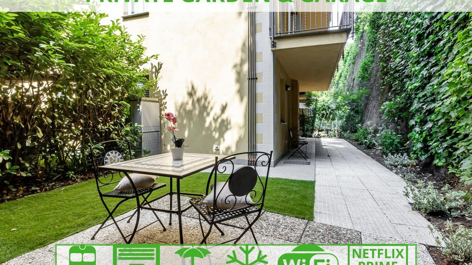 Private Garden & Garage - Self Check-In & Remote Access Appartement Como
